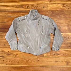 Kids Patch Fleece Bomber Jacket Size 120 (6/7)